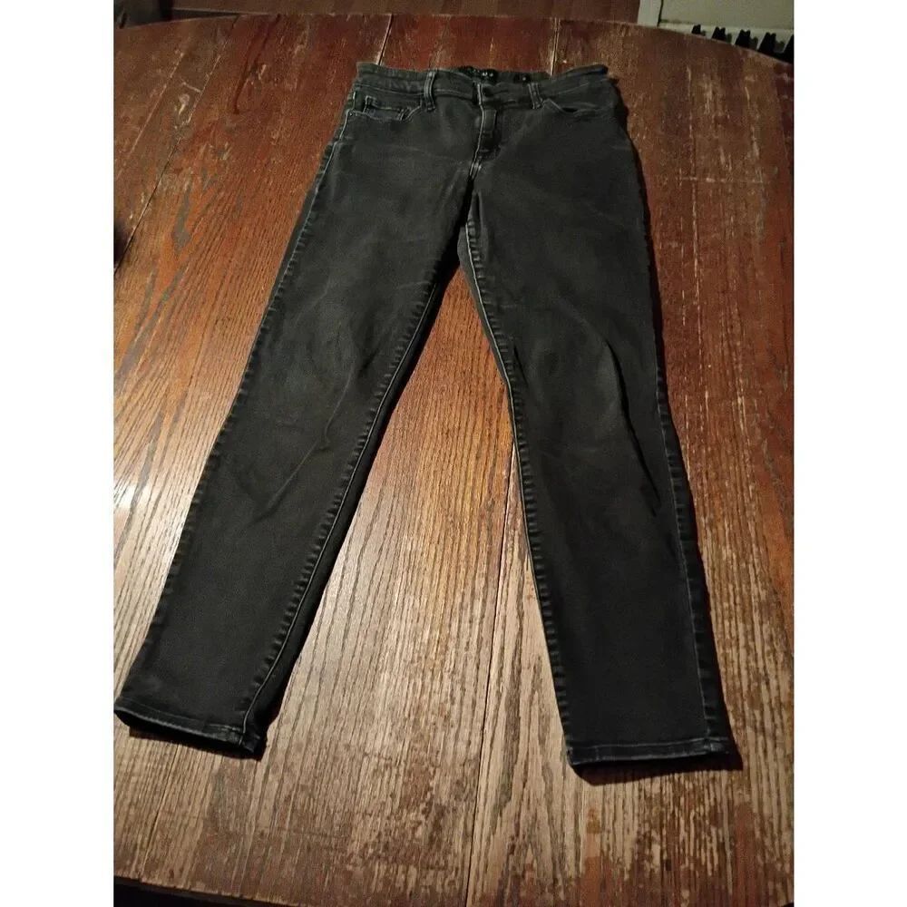 Lucky Brand Ava Skinny Black Denim Jeans Casual Pants with Pockets Size 6/28